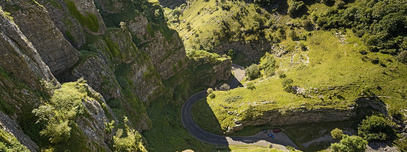 Cheddar Gorge road as on one of Britain’s best drives