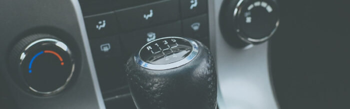 car gear stick in a low gear