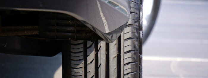 car tyre for a check over before being bought