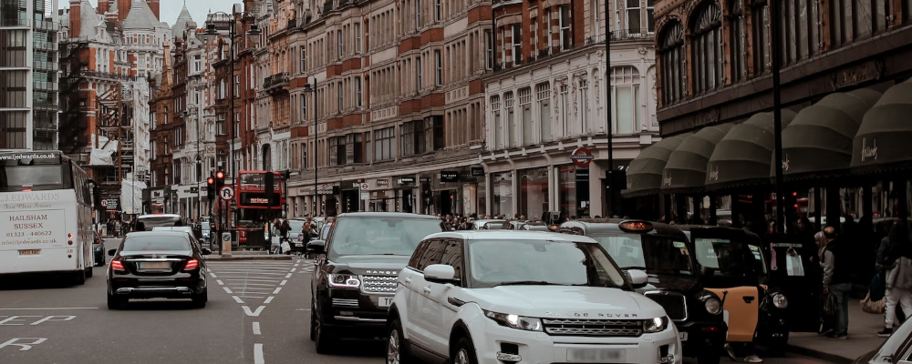 cars on a london road