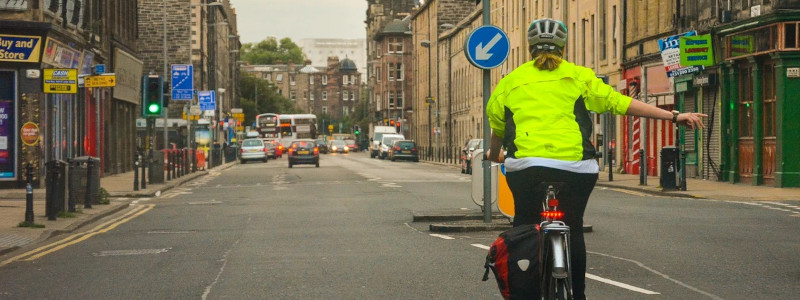 cyclist on the road in London