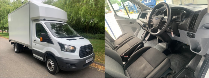 ford luton hire van and interior image