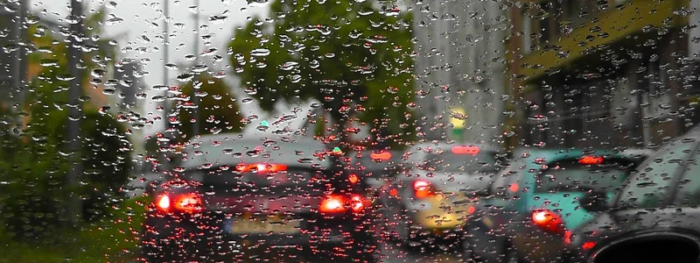 rain drops on a car window