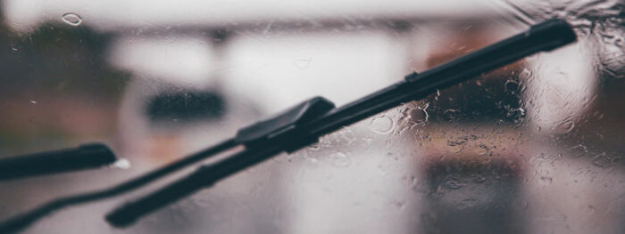 windscreen on a car during the rain