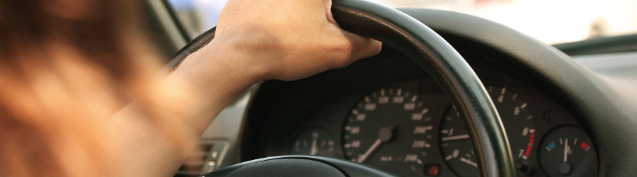 woman driving a car