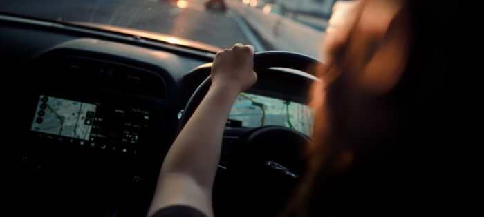 woman driving in the UK