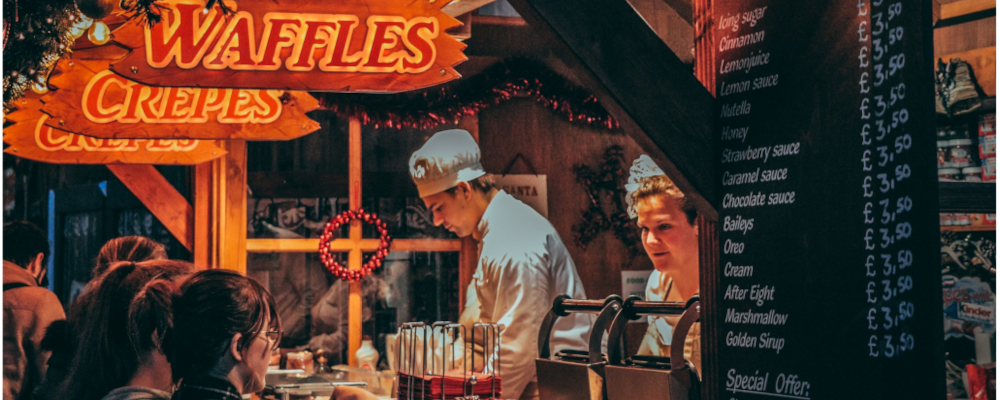 Waffle Stand at a Christmas Market