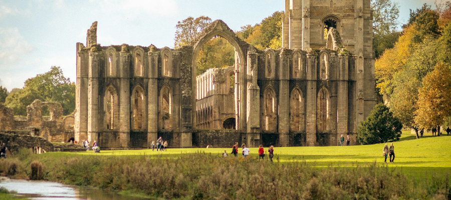 Studley Royal Park and Fountains Abbey UK UNESCO world heritage site