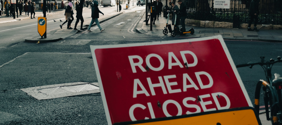Road ahead closed notice