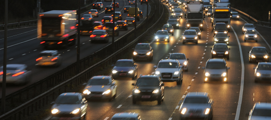 Heavy traffic on motorway
