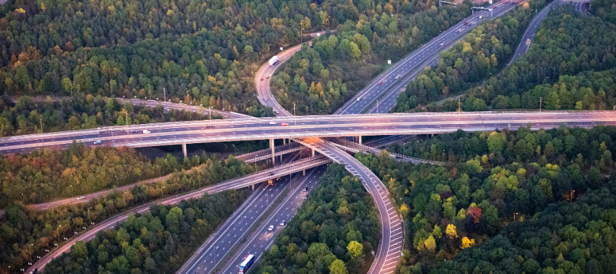 The M25 busy London motorway